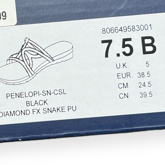 🌻Chaps Penelopi Black Slide-On Comfort Sandal Shoes Size 7.5 - Picture 11 of 11